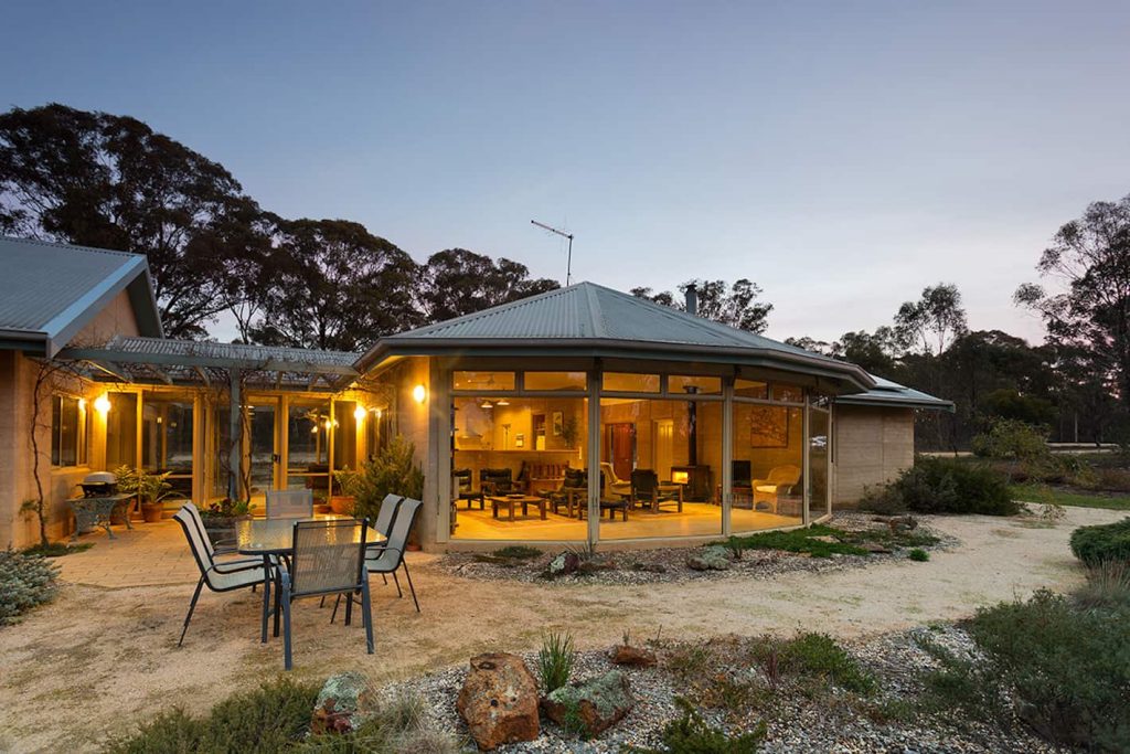 North view of Elegant and Sculptural sustainable home